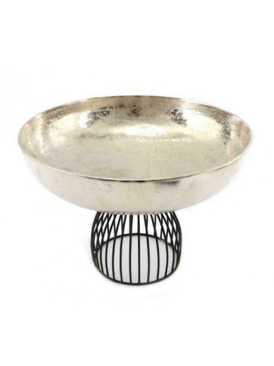 Atmosphera Aluminum Decorative Bowl 28.5x28.5x20cm Ασημί