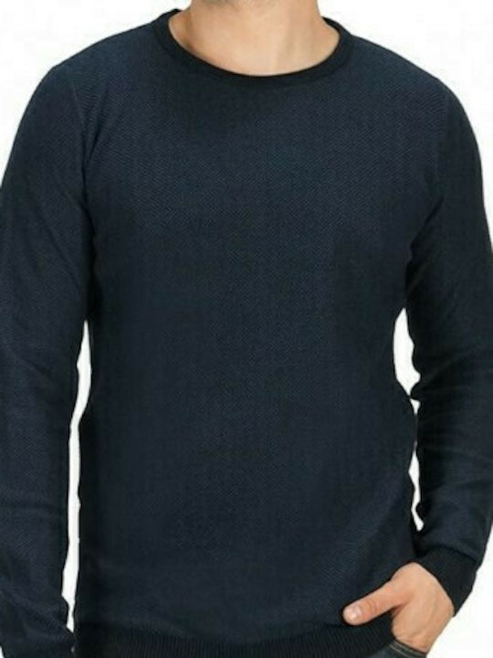 Marcus 21-200134 Men's Long Sleeve Sweater Navy Blue