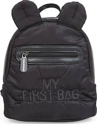 Childhome My First Bag Σχολική Τσάντα Πλάτης Νηπιαγωγείου σε Μαύρο χρώμα Μ20 x Π8 x Υ24cm