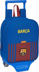 F.C. Barcelona F.C. Barcelona Училищна Чанта Количка Елементарен в Син цвят Д27 x Ш10 x В67см