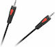 Cabletech Καλώδιο Ήχου 3.5mm male - 3.5mm male Μαύρο 1m KPO4005-1