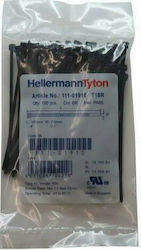 HellermannTyton T18R PA66 Δεματικά Καλωδίων Πλαστικά 100mmx2.5mm σε Μαύρο χρώμα (100τμχ) (N56655)