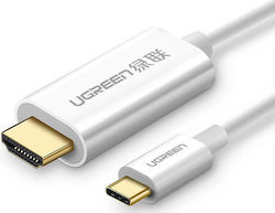 Ugreen MM121 HDMI de sex masculin - USB-C 1.5m Alb (30841)