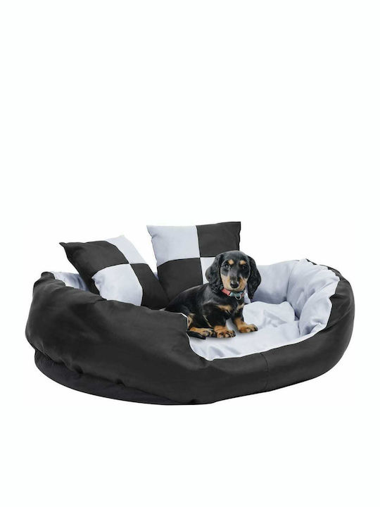 vidaXL Καναπές-Κρεβάτι Σκύλου Αναστρέψιμος σε Μαύρο χρώμα 85x70cm