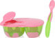 Kiokids Baby Food Container Set made of Plastic Pink 3pcs