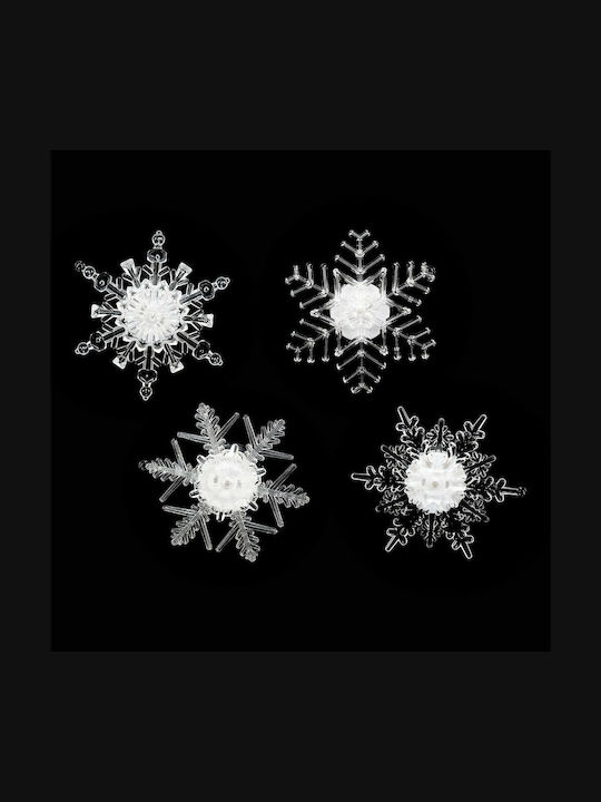 Fun World Illuminated Christmas Plastic Figure Flake 10x10cm (Μiscellaneous Designs)