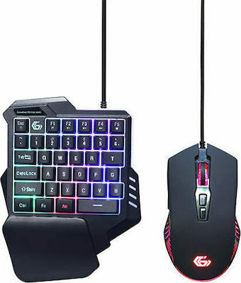 Gembird Ivar Twin Gaming KeyPad with RGB lighting & Mouse (US English)