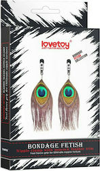 Lovetoy Nipple Clamps with Peacock Feather