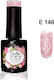 Gellie Semi-Permanent Nail Polish E 146 with Glitter 10ml 010967