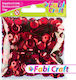 Fabi 130316 Kunststoff Perlenstickerei Rot Runde Perlen 6mm 14g 14gr
