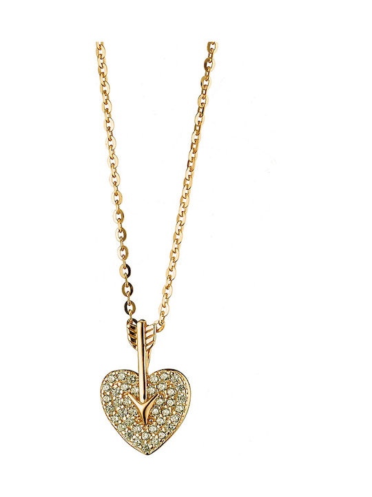 Oxzen Necklace with design Heart from Gold Plat...
