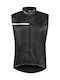 Force Windpro Männer Wasserdicht Fahrrad-Windjacke Ärmellos Schwarz