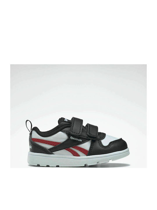 Reebok Royal Prime 2 Kids Sneakers with Hoop & Loop Closure Core Black / Cloud White / Vector Red