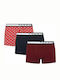 Tommy Hilfiger Ανδρικά Μποξεράκια Deep Rouge / Desert Sky / Mini Tree με Σχέδια 3Pack