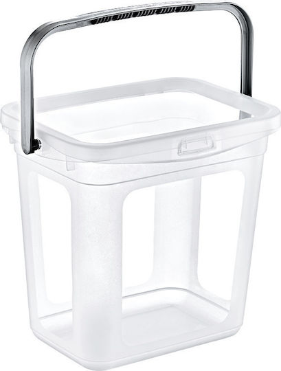 Viosarp Plastic Storage Box with Lid Transparent 24x19x24cm