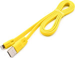 Remax RC-001i Flach USB-A zu Lightning Kabel Gelb 1m