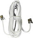 VK Lighting Flat Τηλεφωνικό Καλώδιο RJ11 6P4C 5m Λευκό (16081-021639)
