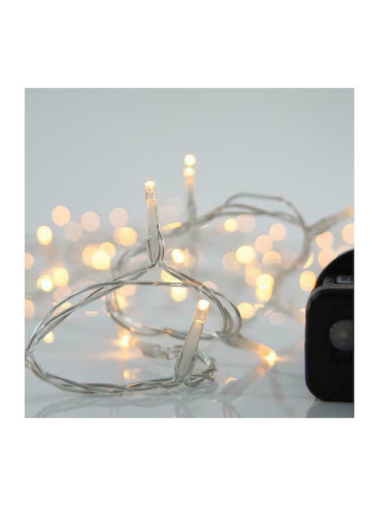 240 Light Bulb LED Warm White In String with Transparent Cable Eurolamp