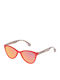 Police Damen Sonnenbrille mit Rot Kunststoff Gestell und Rot Spiegel Linse SPL086 54Z68R