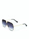 Olympus Sunglasses Virginia Γυναικεία Γυαλιά Ηλίου με Μεταλλικό Σκελετό Gold / Black 01-065