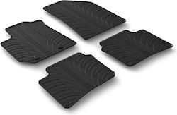 Lampa Set of Front and Rear Mats 4pcs from Rubber for Hyundai i10 Black