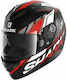 Shark Ridill 1.2 Phaz Full Face Helmet with Sun Visor ECE 22.05 Black/Red/White HE0534E