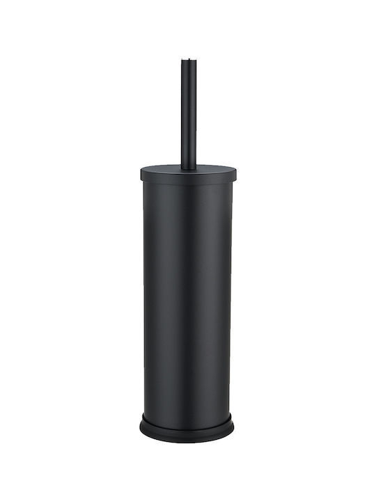 Eurocasa Metallic Bathroom Trash Can Black