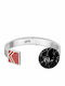 Karl Lagerfeld Bracelet Handcuffs Bold Color-Block Cuff made of Silver