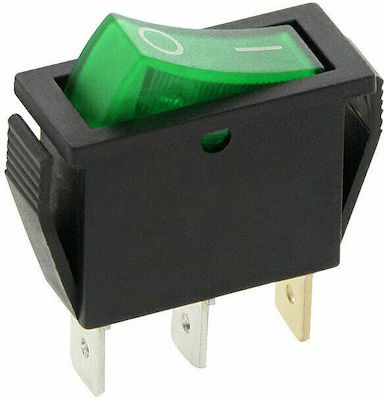 On-Off switch Rocker with Lighting Green 1pcs