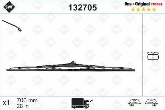 SWF Driver Car Wiper 700mm for Mercedes-Benz Actros Volvo FH