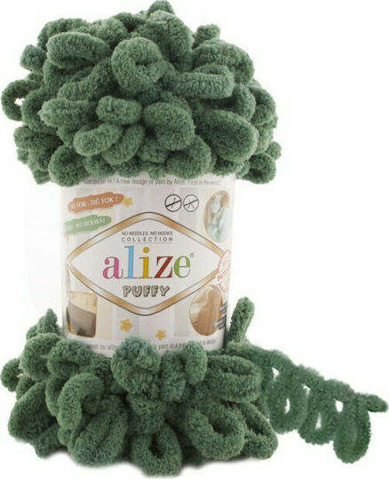 Alize Yarn for Bags Puffy Micro Polyester 532 Pine Green 9m 100gr