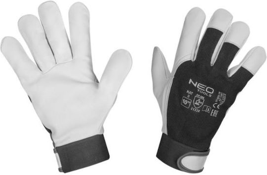 Neo Tools Γάντια Εργασίας Δερμάτινα/Πολυεστέρα
