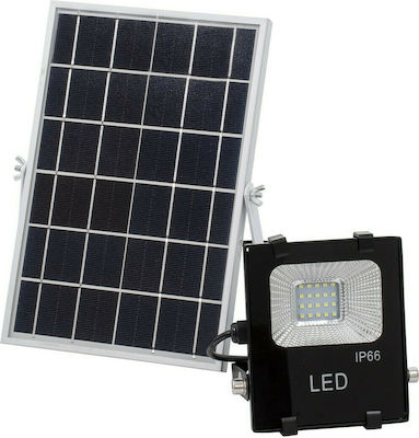 GloboStar Wasserdicht Solar LED Flutlicht 10W Kaltweiß 6000K mit Fotoküttaro IP66