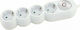 Lineme Power Strip with Surge Protection 4 Positions with Switch and Cable 3m