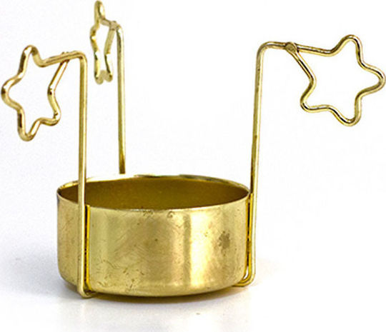 Zaros Christmas Metallic Candlestick Gold 6 Pieces