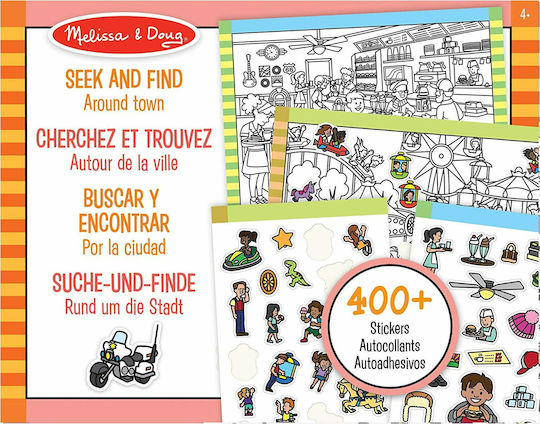 Melissa & Doug Албум със стикери Блок за рисуване с над 400 The City за Деца 4+ години+ Години