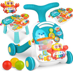 Ricokids Baby Vehicle & Τραπέζι Παιχνιδιού 2 σε 1 Μπλε for 12++ months