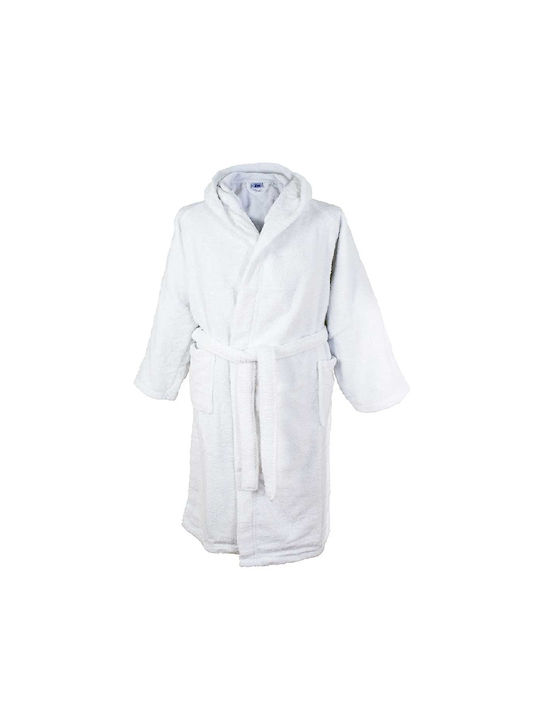 Dimcol Kids Hooded Bathrobe White