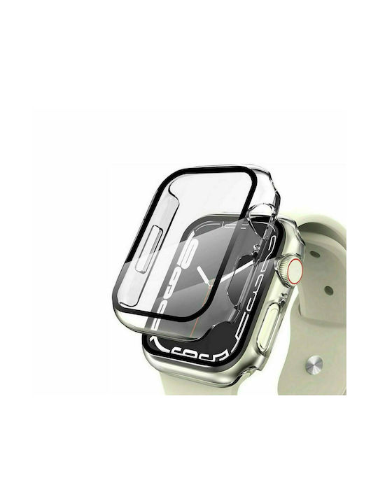Tech-Protect Defense 360 Πλαστική Θήκη με Τζαμάκι σε Διάφανο χρώμα για το Apple Watch 45mm