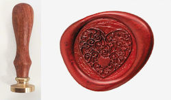 Faitakis Pack Heart Stamps in Brown Color