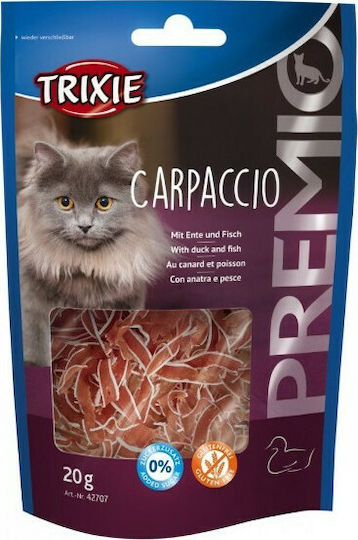 Trixie Carpaccio Katzenleckerlis mit Fisch Ente Fisch Für Erwachsene Katzen 50gr