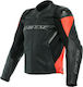 Dainese Racing 4 Bărbătesc Jachetă de Motocicletă Din Piele 4 Anotimpuri Black/Fluo-Red