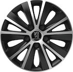 Versaco Set de tăvi pentru jante auto Rapide cu emblema Peugeot 4buc 14" Argint