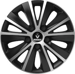 Versaco Τάσια Rapide 14" με Σήμα Renault 4τμχ Ασημί 004-02818