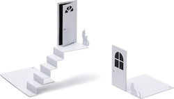 Metal Bookend Bookstairs in White Color