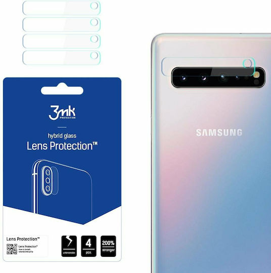 3MK Lens Protection 4pcs Camera Protection Tempered Glass Transparent for the Galaxy S10