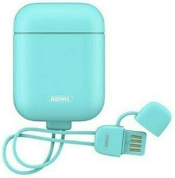 Remax Hülle Silikon in Türkis Farbe für Apple AirPods 1 / AirPods 2 Remax Hülle Silikon in Türkis Farbe für Apple AirPods 1 / AirPods 2