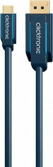Clicktronic Video Cable USB-C male - DisplayPort Μπλε 1m 44931