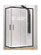 Karag Efe 100 NR-10 Cabin for Shower with Sliding Door 70x140x190cm Clear Glass Nero