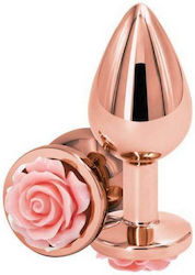 Ns Novelties Rear Assets Aluminum Anal Plug Medium Rose Gold Pink 15cm